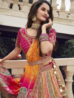 Multicolor Banarasi Silk Lehenga Choli